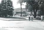 Bridgewater College, Students exiting Alumni Gymnasium, undated by Bridgewater College