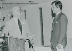 Bridgewater College, Senator Nathan Miller (right) Distinguished Young Alumnus award winner, 1981 by Bridgewater College