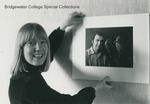 Bridgewater College, A student posing with an art photograph on display, undated by Bridgewater College