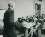 Bridgewater College, The Gallery, Winchester, VA, (photographer), Photograph of Professor William E. Barnett and a class, possibly 1960s by Gallery Winchester