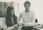 Bridgewater College, Carl Minchew (photographer), Portrait of Dee Bryant and Dave Trout at WGMB Radio, circa 1970 by Carl Minchew