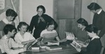 Bridgewater College, Photograph of Nell Kersh Boitnott with Education students, undated by Bridgewater College