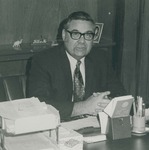 Bridgewater College, Ed Novak (photograper), Portrait of Registrar Clement Bess, undated by Ed Novak