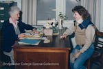 Bridgewater College, Photograph of Professor Ellen Bailey advising a student, undated by Bridgewater College