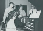 Bridgewater College, Professor John Barr with his class in Organ Registration and Design at the Asbury United Methodist Church in Harrisonburg, undated by Bridgewater College
