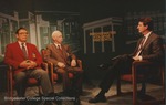 Bridgewater College, Photograph of Clement Bess and Stanley Wampler on the set of B. C. Presents with Steve Smith, 31 Jan 1991 by Bridgewater College