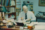 Bridgewater College, Photograph of James Bryant at his desk, undated by Bridgewater College