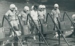 Bridgewater College, Photograph of Coach Joe Bush and the football team, Aug 1985 by Bridgewater College