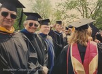 Bridgewater College, Photograph of a line of faculty at Commencement, 12 May 1996 by Bridgewater College