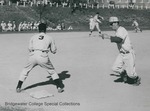 Bridgewater College, Baseball action photograph, 1952 by Bridgewater College