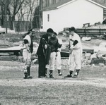 Bridgewater College, A heated discussion with the baseball umpire, circa 1960 by Bridgewater College