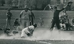 Bridgewater College baseball action photograph, circa 1974 by Bridgewater College