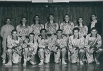 Bridgewater College men's varsity basketball team portrait, 1953-1954 by Bridgewater College
