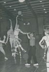 Bridgewater College, Richard Geib (photographer), Men's junior varsity basketball action photograph featuring Tom Julian, circa 1966 by Richard Geib