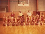 Bridgewater College Men's varsity basketball team portrait, 1974-1975 by Bridgewater College