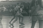 Bridgewater College Women's basketball action photograph featuring Martha Penar, circa 1971 by Bridgewater College