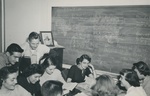 Bridgewater College, Photograph of B. C. Bee faculty advisor Louise Truxal and student staff, 1951-1952 by Bridgewater College