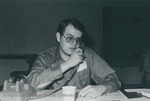 Bridgewater College, Photograph of Pat Campbell working the Phonathon, 1981 by Bridgewater College