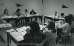 Bridgewater College, Photograph of Carolyn Willoughby, Guy West and Naomi Miller West and others working at the Phonathon, 1984 by Bridgewater College