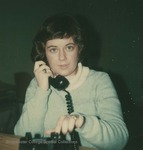 Bridgewater College, Polaroid photograph of Lu Ann Long at the Phonathon, circa 1979
