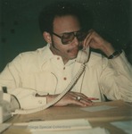 Bridgewater College, Polaroid photograph of Mike Scales at the Phonathon, circa 1979