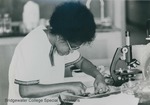 Bridgewater College, A student dissecting in the Biology Lab, undated by Bridgewater College