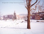 Bridgewater College, Blue Ridge Hall and Kline Campus Center in snow, 1988 by Bridgewater College
