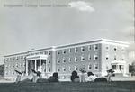 Bridgewater College, Women in bobby socks outside Blue Ridge Hall, 12 January 1953 by Bridgewater College