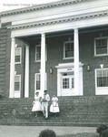 Bridgewater College, Students exiting Blue Ridge Hall, circa 1960 by Bridgewater College