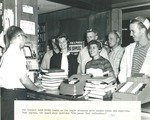 Bridgewater College, First year students in beanies at campus store, 1961