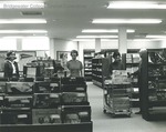 Bridgewater College, Leon Rhodes (manager) and campus store staff, circa 1969 by Bridgewater College