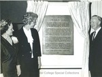 Bridgewater College, Bowman Hall dedication plaque unveiling, April 1966 by Bridgewater College