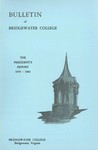 President's Report 1959-60 by Bridgewater College