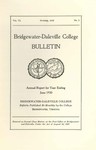 President's Report 1929-30 by Bridgewater College