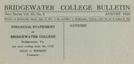 Treasurer's Report 1922-23 by Bridgewater College
