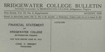 Treasurer's Report 1921-22 by Bridgewater College