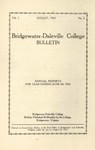 President's Report 1924-25 by Bridgewater College
