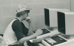 Bridgewater College, Photograph of John Curry at a computer, mid 1980s by Bridgewater College
