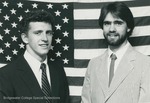 Bridgewater College, Portrait of freshman class vice president, Dave Crosby, and president, Gary Browning, 1980s by Bridgewater College