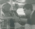 Bridgewater College, Photograph of Leslie Cobb and Chris Lydle sculpting, undated by Bridgewater College