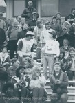 Bridgewater College, Photograph of the crowd catching mini footballs at a BC vs Washington and Lee game, 1 Nov, no year by Bridgewater College