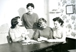 Bridgewater College, Ripples yearbook class editors photograph by Elizabeth L. Kyger, 1956 by Elizabeth L. Kyger