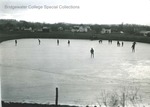 Bridgewater College, Don Houser (photographer), students ice skating on frozen duck pond, circa 1970 by Don Houser