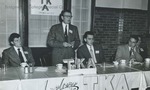 Bridgewater College, Gustav H. Enss speaking at Virginia Tau Kappa Alpha Tournament debate, circa 1952 by Bridgewater College