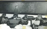 Bridgewater College, William Willoughby teaching Marriage and the Family class, circa 1952 by Bridgewater College