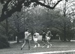 Bridgewater College, Students going to play basketball, circa 1983 by Bridgewater College