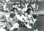 Bridgewater College, Students at Beach Bash on campus mall, 12 April 1986 by Bridgewater College
