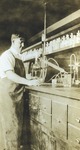 Bridgewater College, Leslie Blough, student assistant in chemistry lab, circa 1924 by Leslie Blough