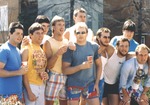 Bridgewater College, Wright Hall men at Beach Bash, 12 April 1986 by Bridgewater College