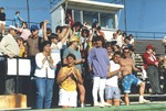 Bridgewater College, Crowd in bleachers for game, BC vs Lynchburg, 1986 by Bridgewater College